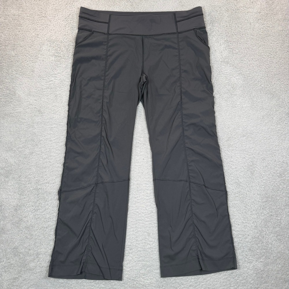 Lucy Activewear Womens XL Gray Wide Leg Yoga Pants Ruched Pockets Athleisure